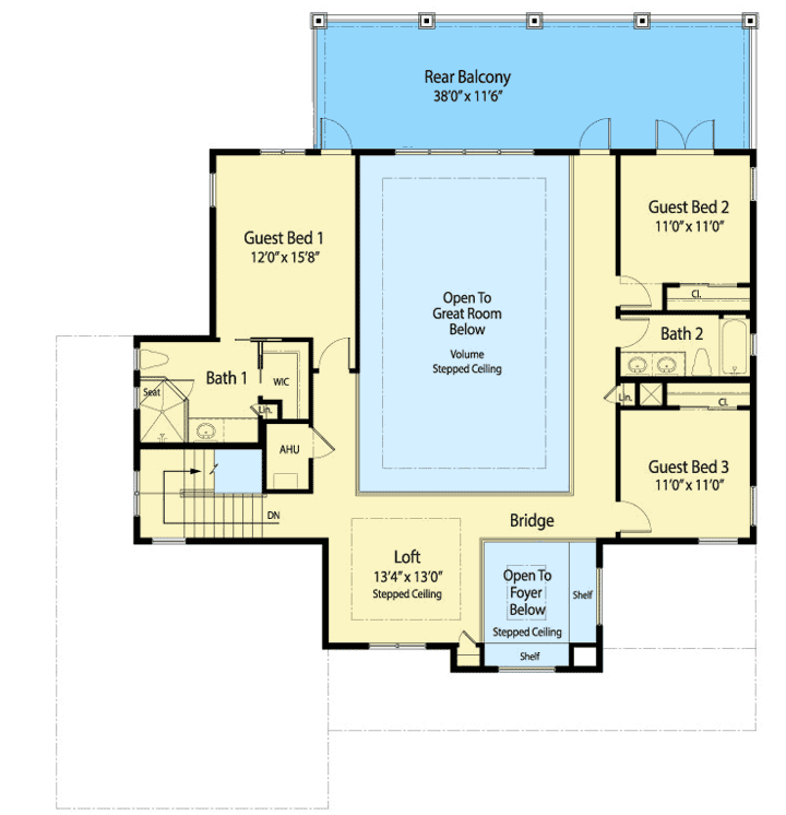 2Story EnergyEfficient House Plan With Open Great Room 33200ZR