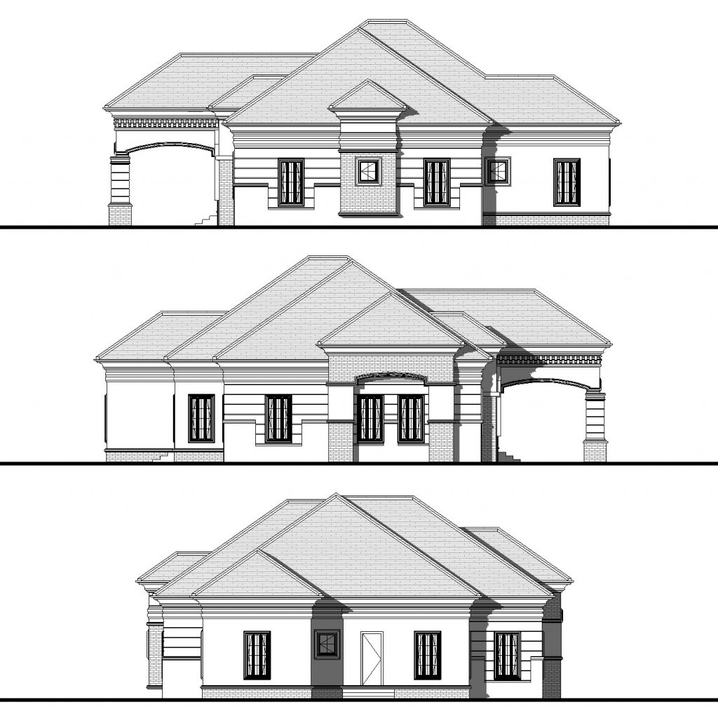 3 bedroom bungalow (Ref3025) NIGERIAN HOUSE PLANS