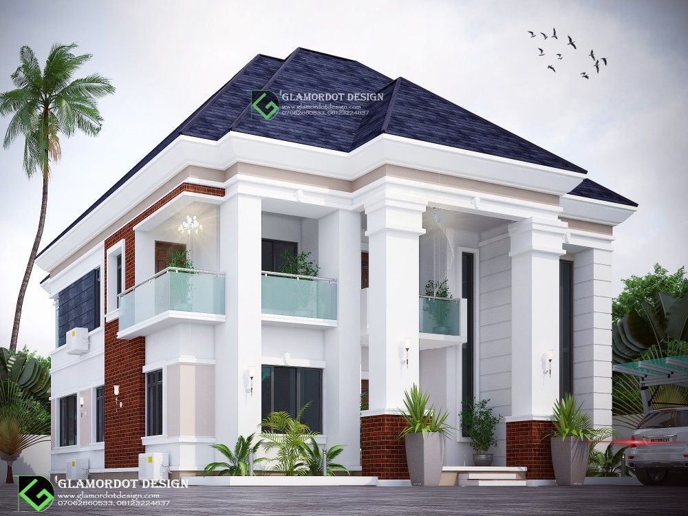 Architectural design of a proposed contemporary 4 bedroom duplex design