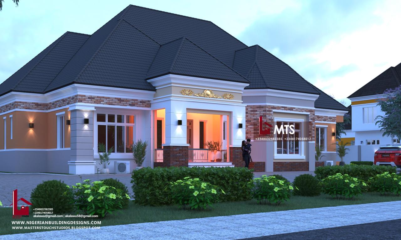4 Bedroom Bungalow (RF 4028) NIGERIAN BUILDING DESIGNS