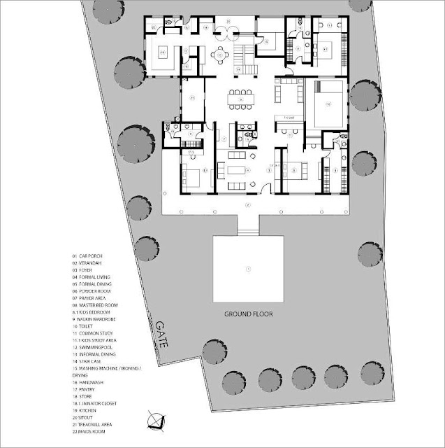 4 Bedroom Tropical Style Smart Home Design with Free Plan Kerala Home