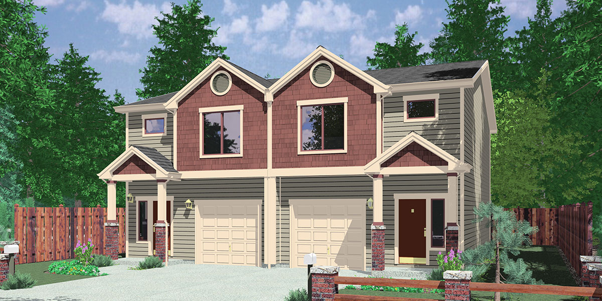 Duplex House Floor Plans & Designs with Basement Bruinier & Associates