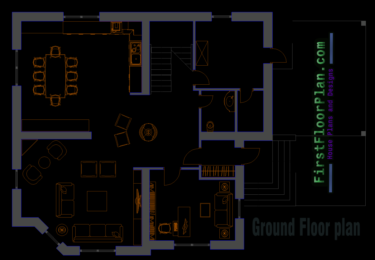 Duplex House Designs in Village 1500 Sq Ft Draw in AutoCAD First