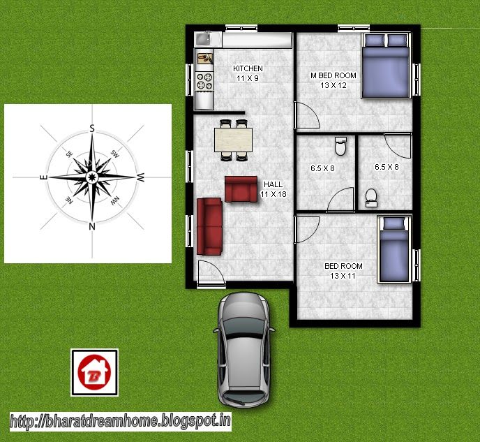 2 bedroom floorplan,800 sq.ft,north facing 2bhk house plan, 800 sq ft