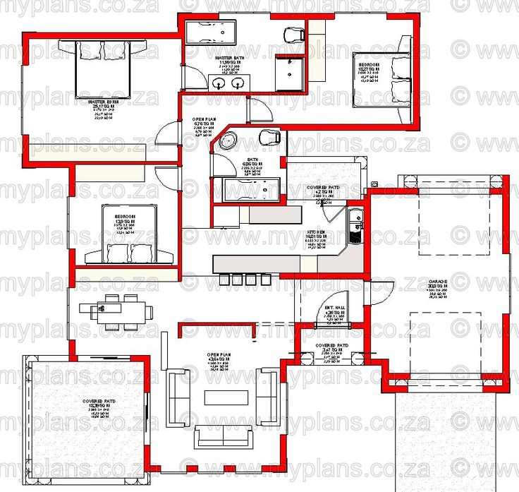 3 Bedroom House Plans BLA021.7S My Building Plans Free house plans