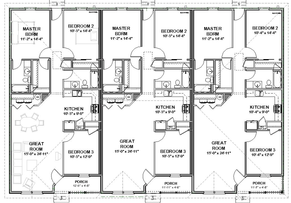 small triplex house Google Search House plans, Floor plans, House