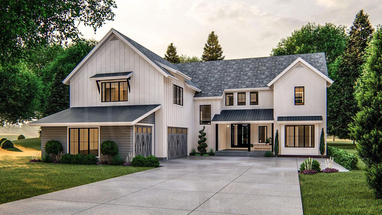 2 Story Modern Farmhouse Plan Thousand Oaks Modern farmhouse plans