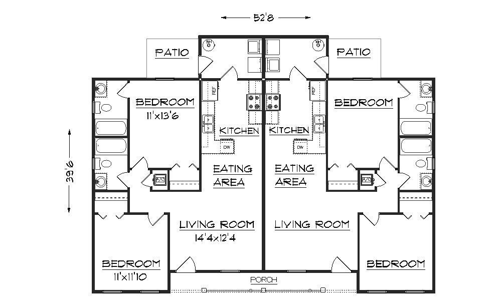 Duplex Floor Plans Australia Duplex floor plans, Small house