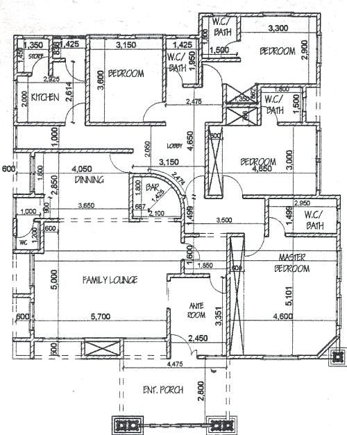 Modern Bungalow Floor Plan 5 Bedroom Bungalow House Plans In Nigeria