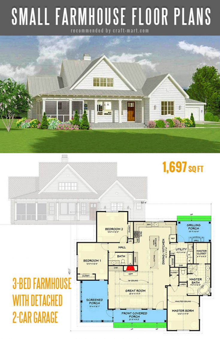 Small farmhouse plans for building a home of your dreams CraftMart