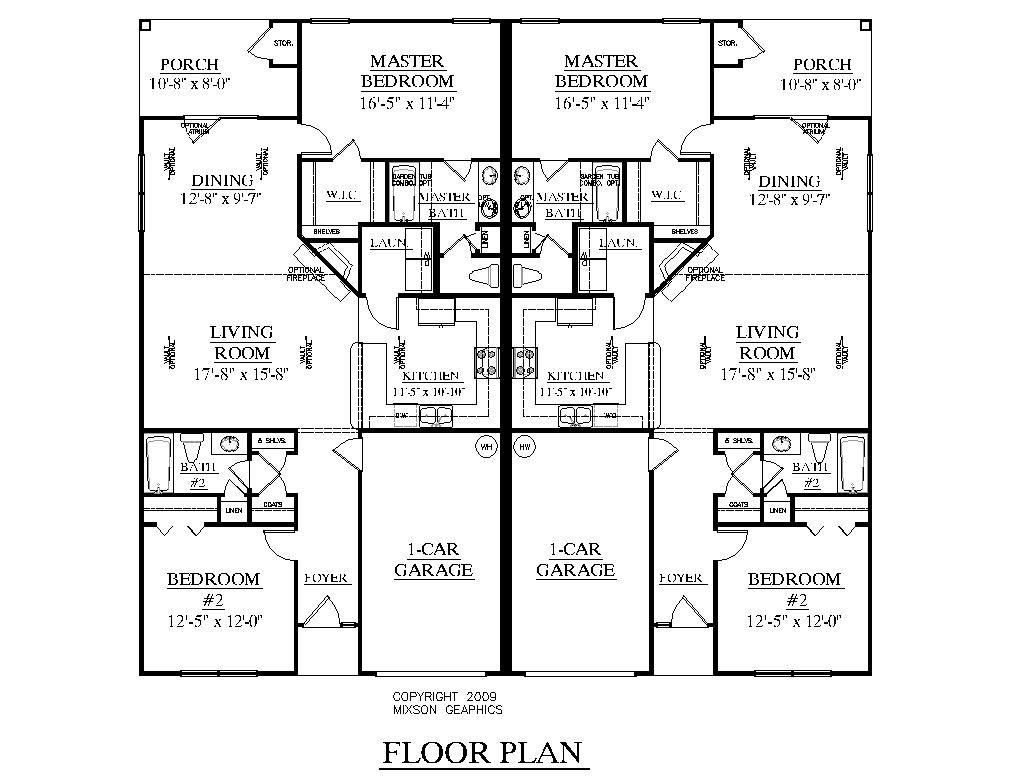 Pin by Erin Dow on Our Place in 2023 Duplex house plans, Duplex floor