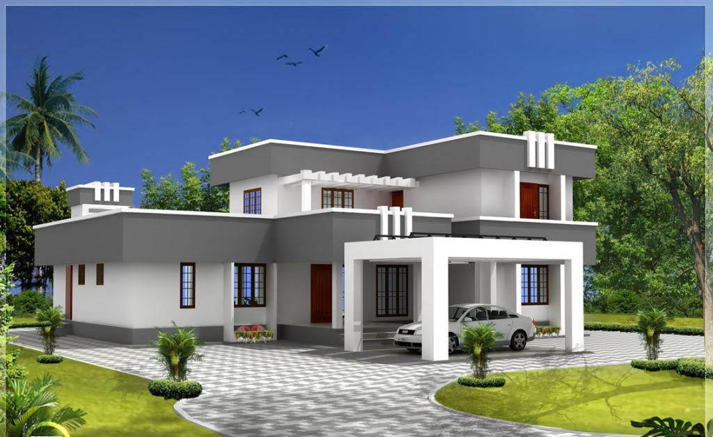 20+ Beautiful Flat Roof Home Designs Ideas SWEETYHOMEE