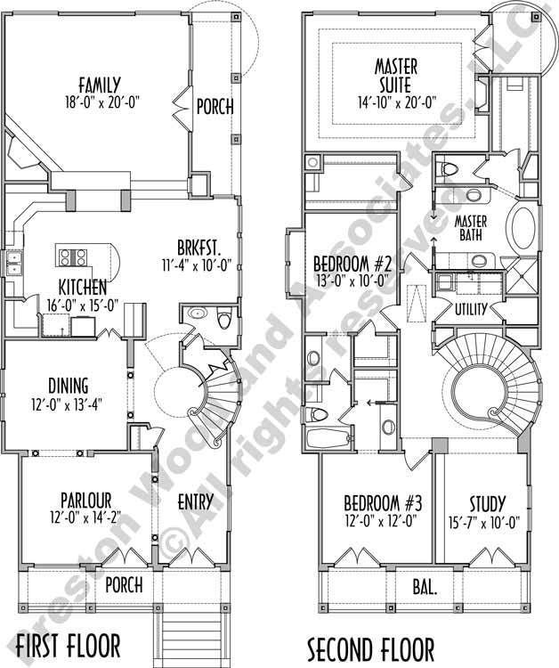 two storey long skinny house plans Google Search in 2020 Narrow