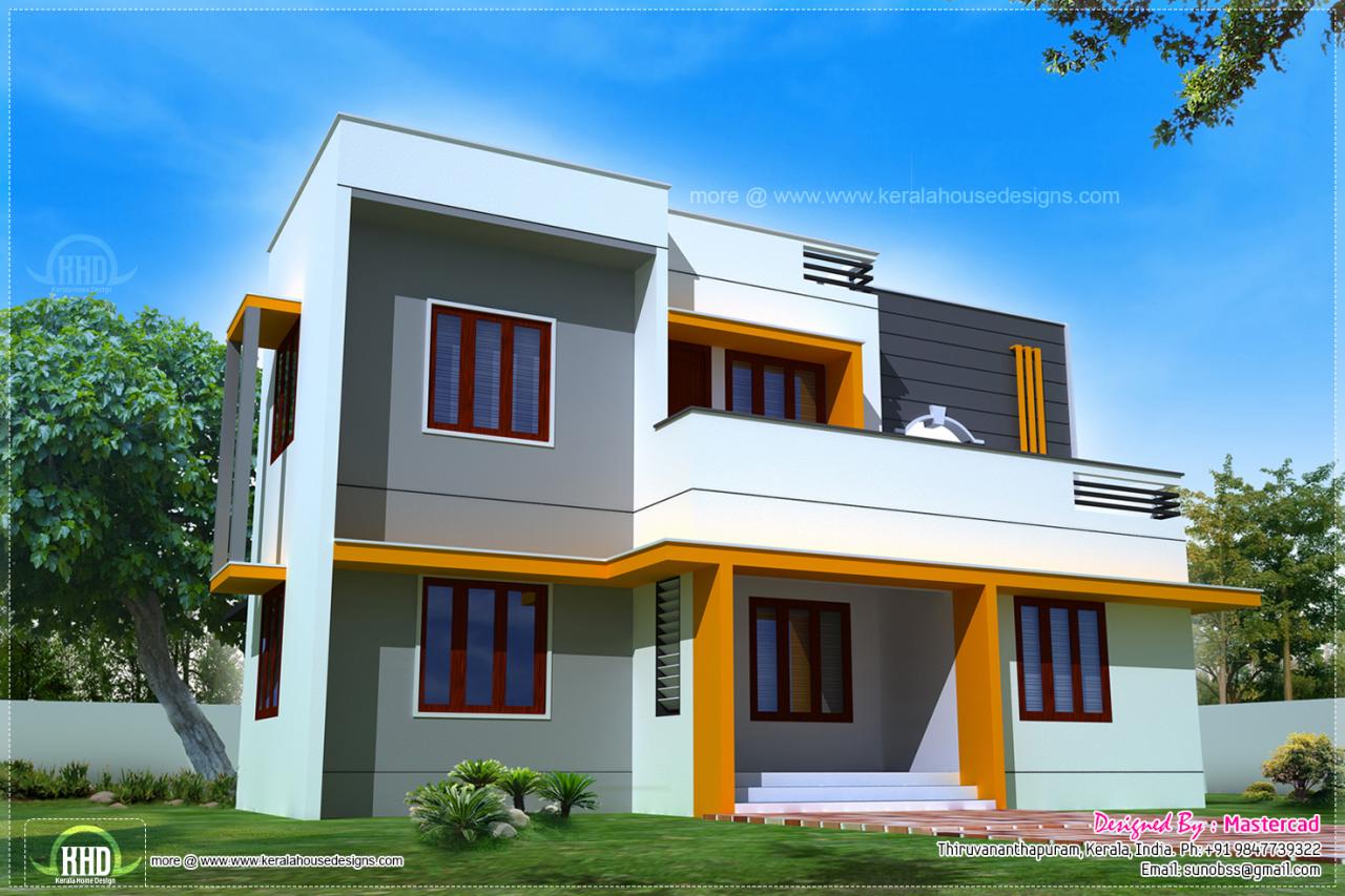 1400 sq.feet modern contemporary home exterior House Design Plans
