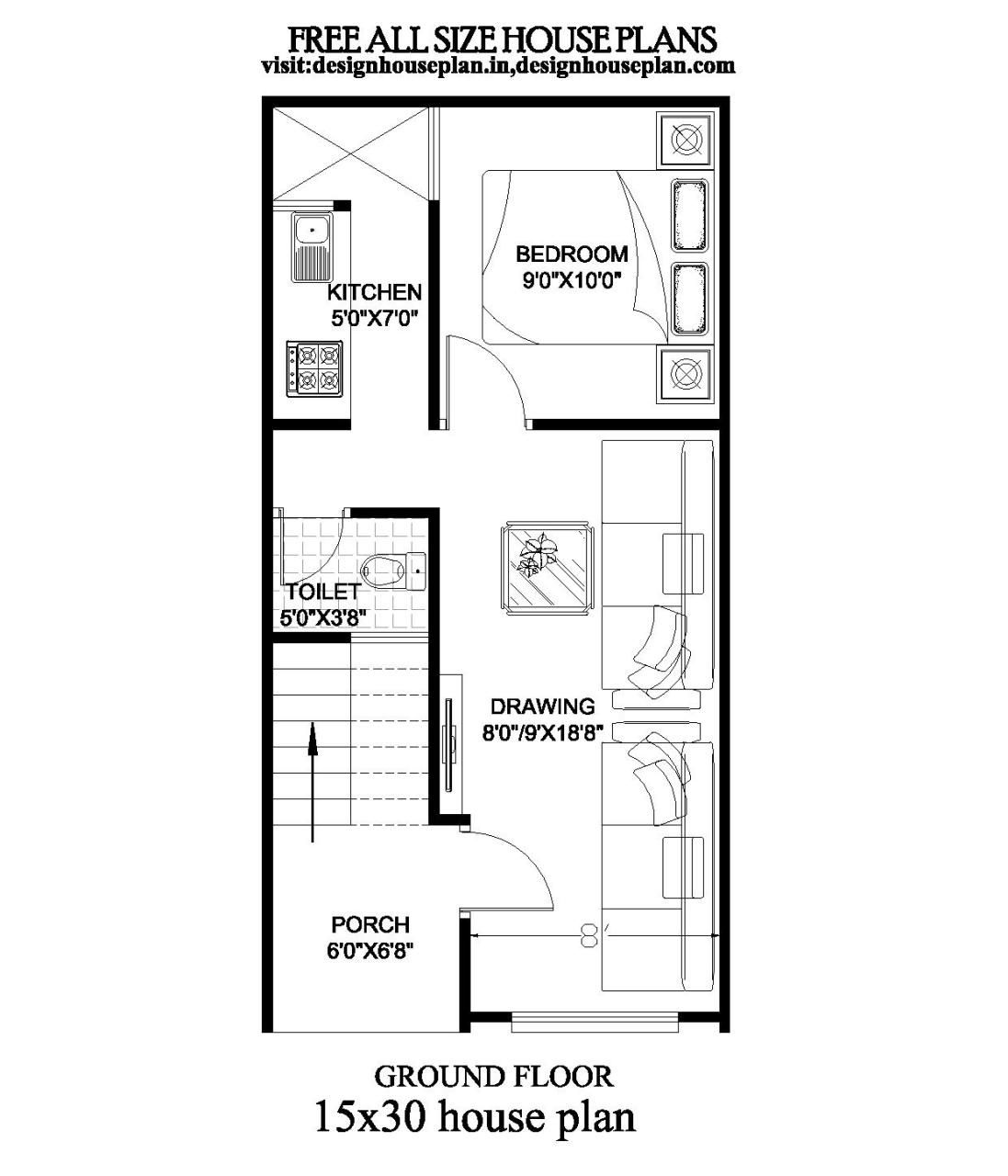 15 by 30 house plan pdf 15x30 house plan