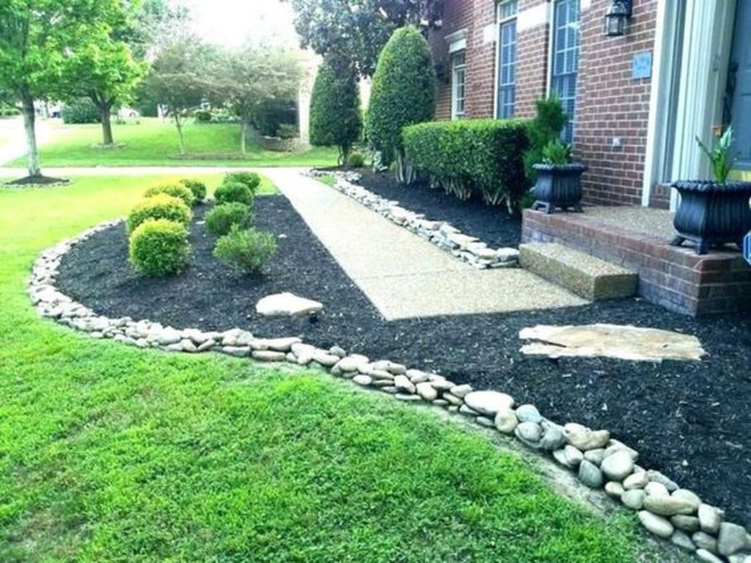 25 Beautiful Front Yard Rock Garden Landscaping Design Ideas