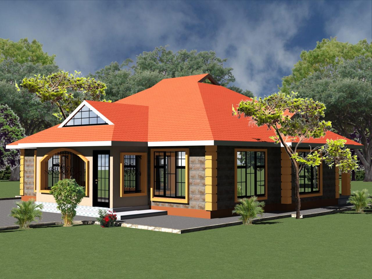 Four Bedroom Bungalow House Plans Kenya House Design Ideas