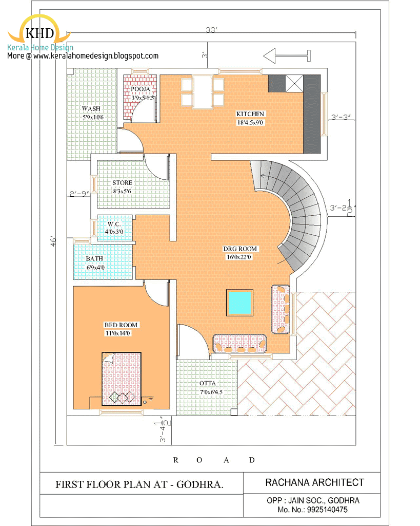 Duplex House Elevation Kerala home design and floor plans 9000+ houses