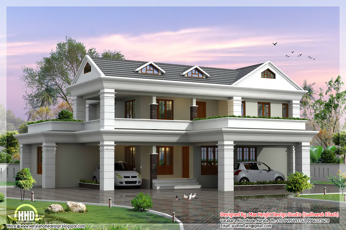 2 storey sloping roof home plan home appliance