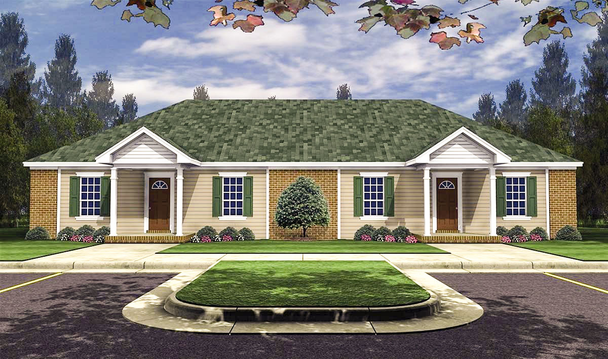 Beautiful 3 Bedroom Duplex in Many Sizes 51114MM Architectural