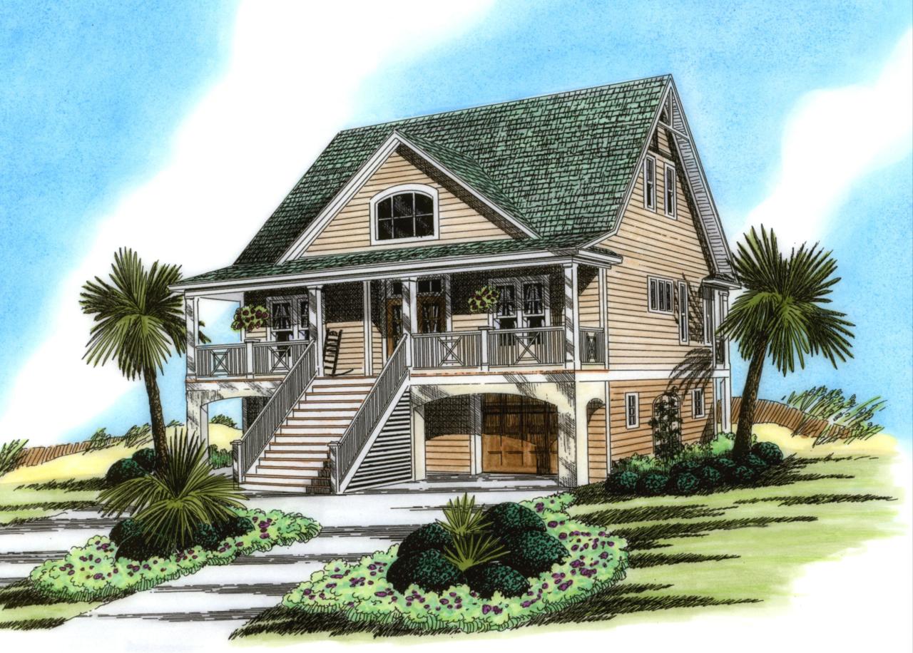 Plan 15008NC Elevated Cutie Beach house plans, Coastal homes plans