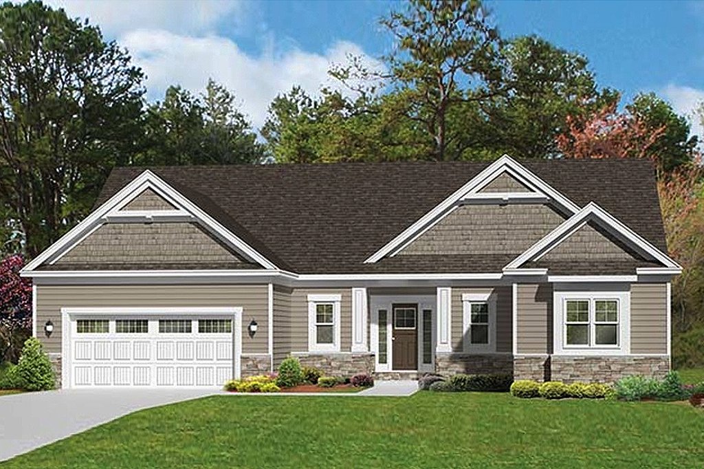 Ranch Style House Plan 3 Beds 2.5 Baths 1796 Sq/Ft Plan 1010101