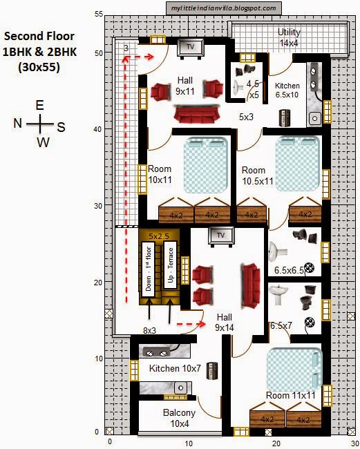 My Little Indian Villa 26R19 4 Houses in 30x55 (West facing