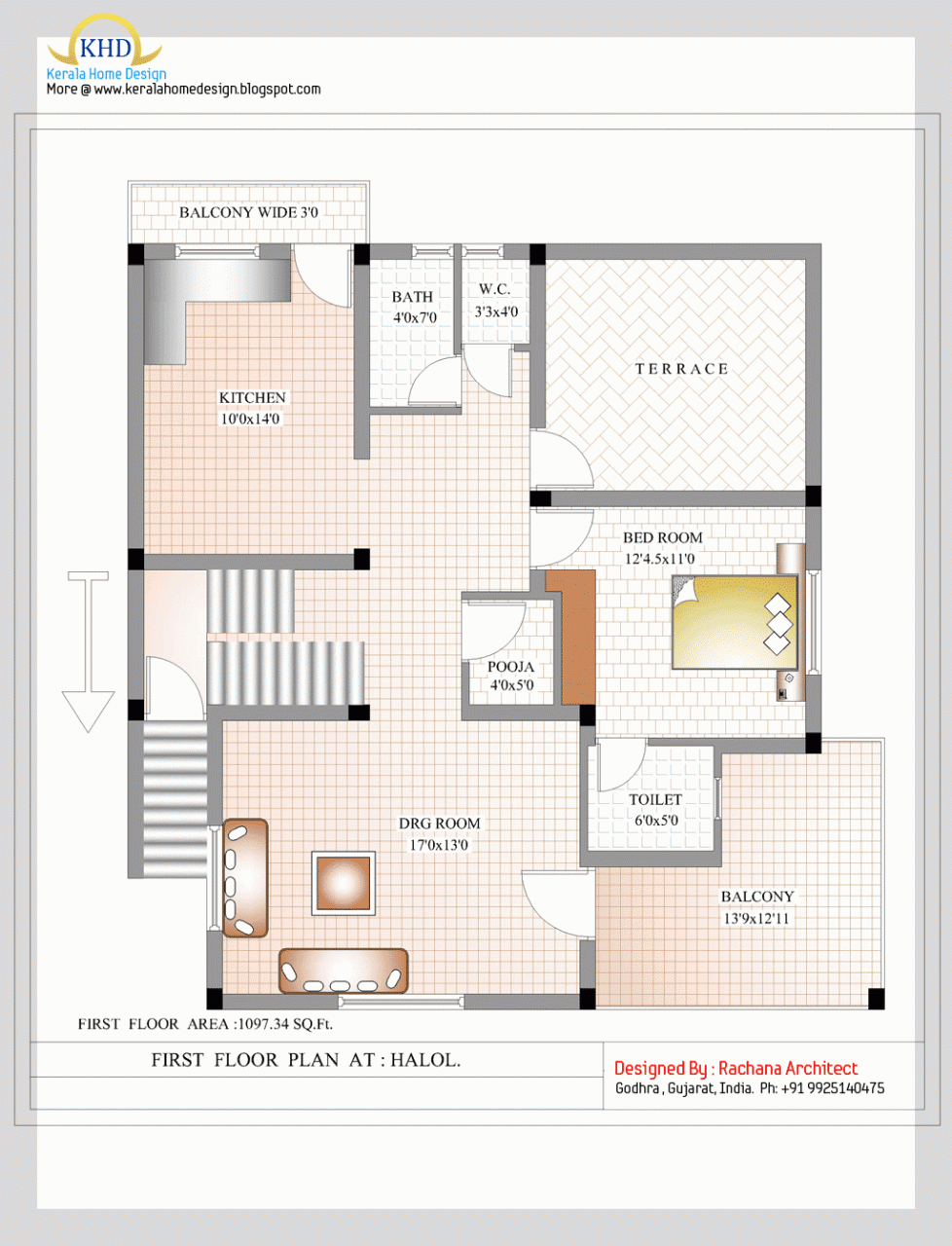 Duplex House Plan and Elevation 2349 Sq. Ft. Kerala home design and