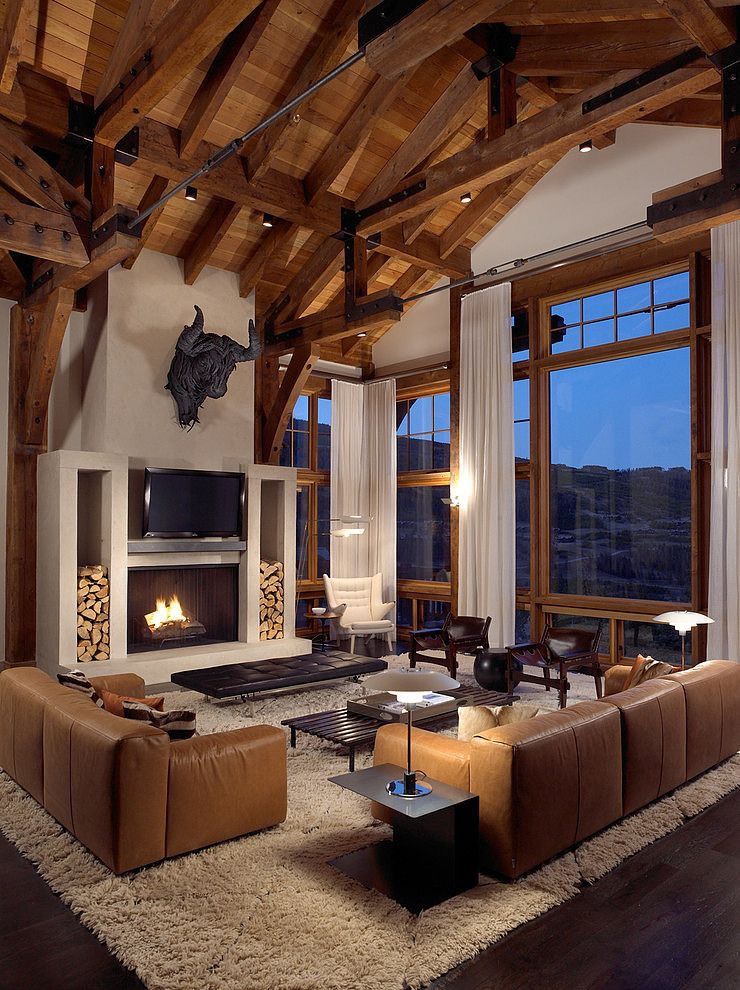 Pin by Cvandenhemel on rustic. charm. Mountain home interiors, Modern
