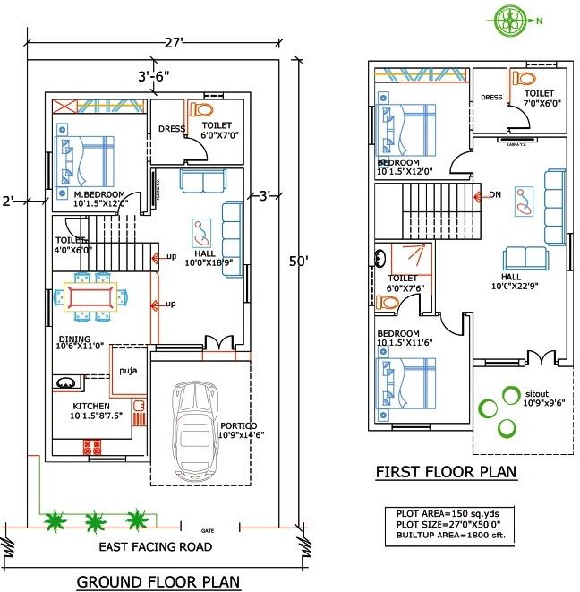 Duplex House Plans In India For 900 Sq Ft 20x30 house plans, 2bhk