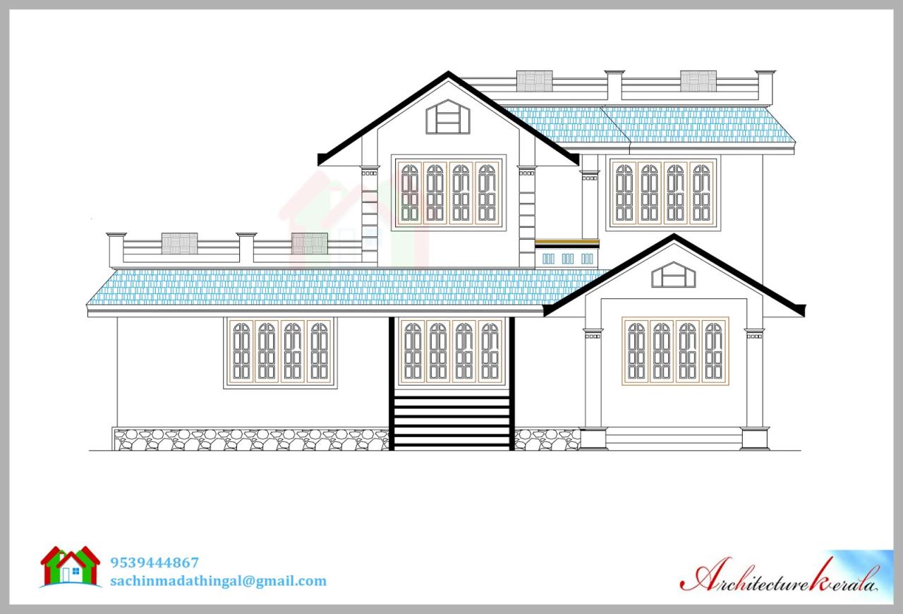 Architecture Kerala BEAUTIFUL HOUSE ELEVATION WITH ITS FLOOR PLAN