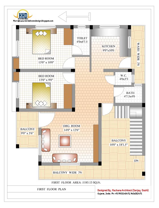 2370 Sq.Ft. Indian style home design Kerala home design and floor