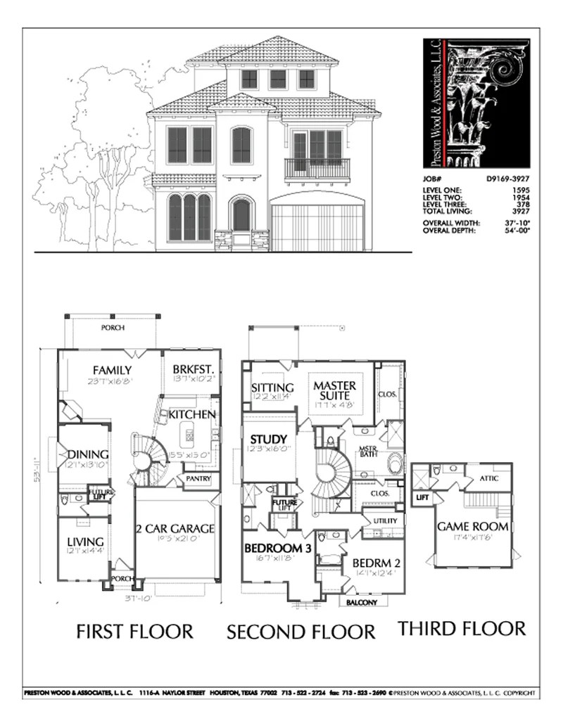 New Floor Plans for 3 Story Homes, Residential House Plan, Custom Home