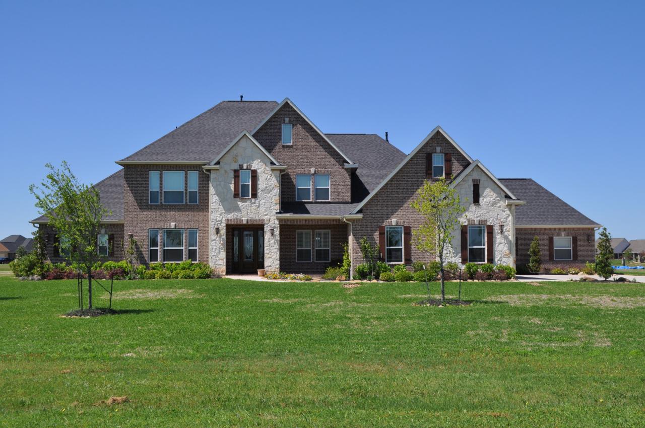 Nice two story brick and stone elevation House styles, House exterior