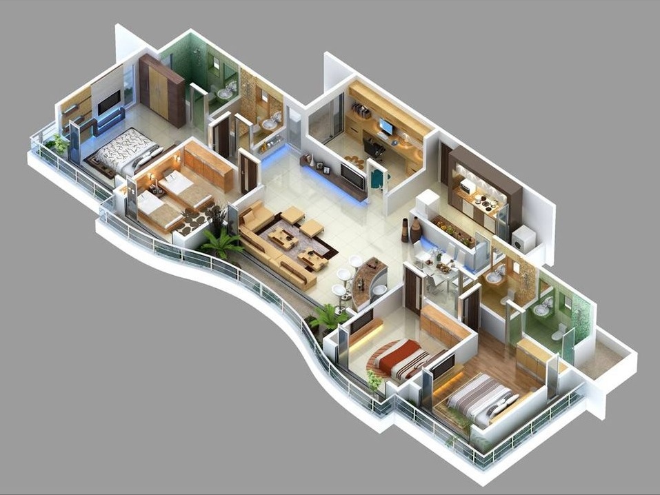4 Bedroom Apartment/House Plans