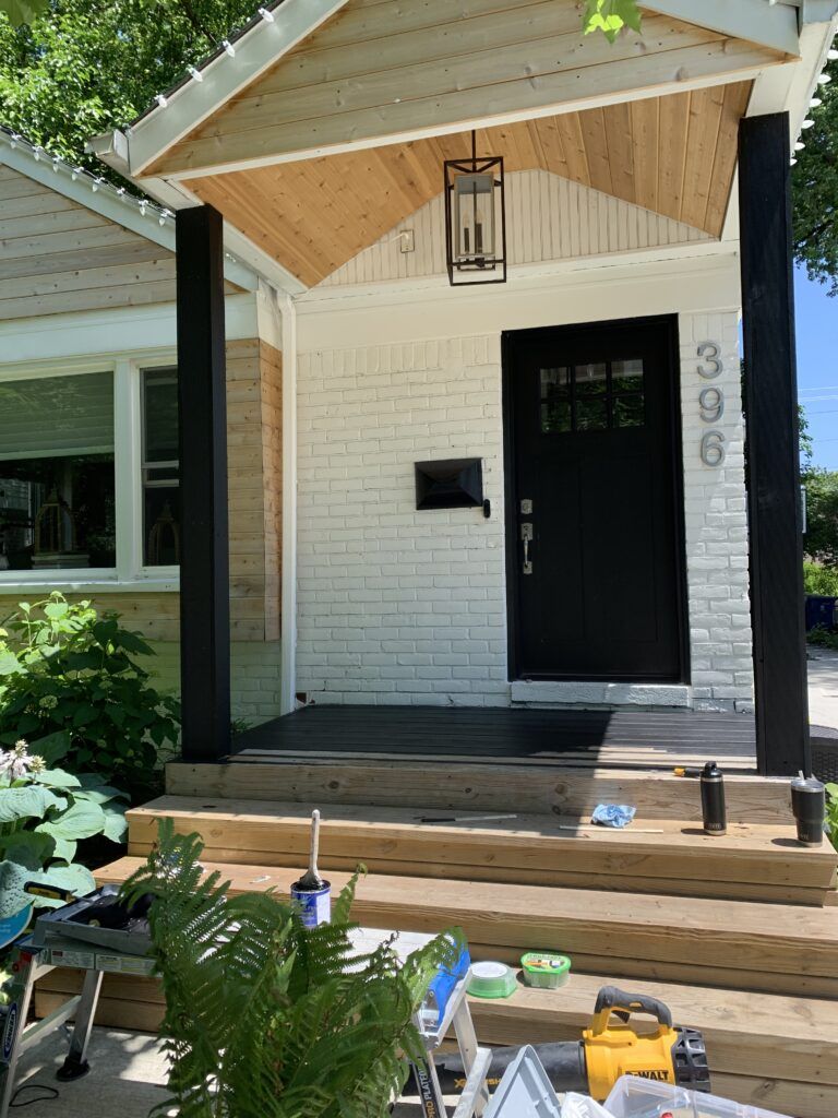 WHY WE PAINTED VS STAINED OUR FRONT PORCH CLARK + ALDINE in 2020