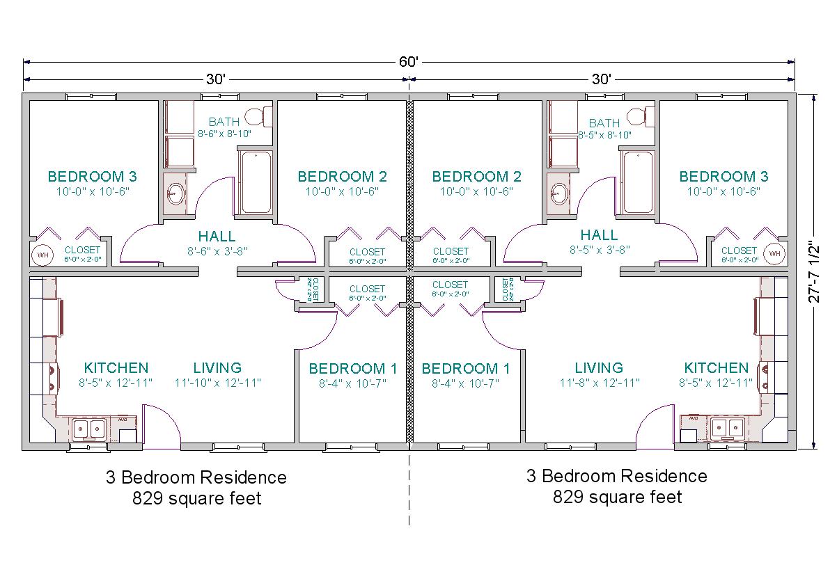 16 Unique Duplex Plans 3 Bedroom With Garages JHMRad