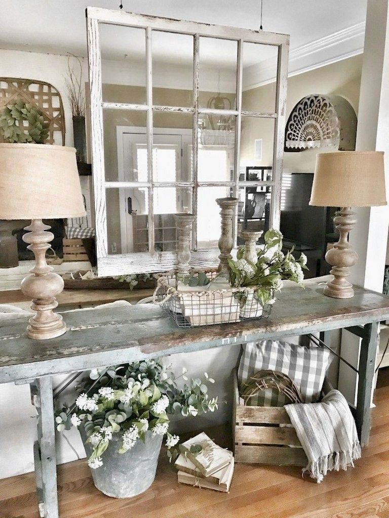70+ Fabulous Farmhouse Entryway Decor Ideas Country chic decor