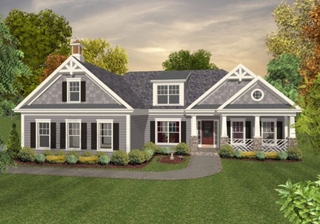 Colonial Style House Plan 3 Beds 2.5 Baths 1800 Sq/Ft Plan 56590