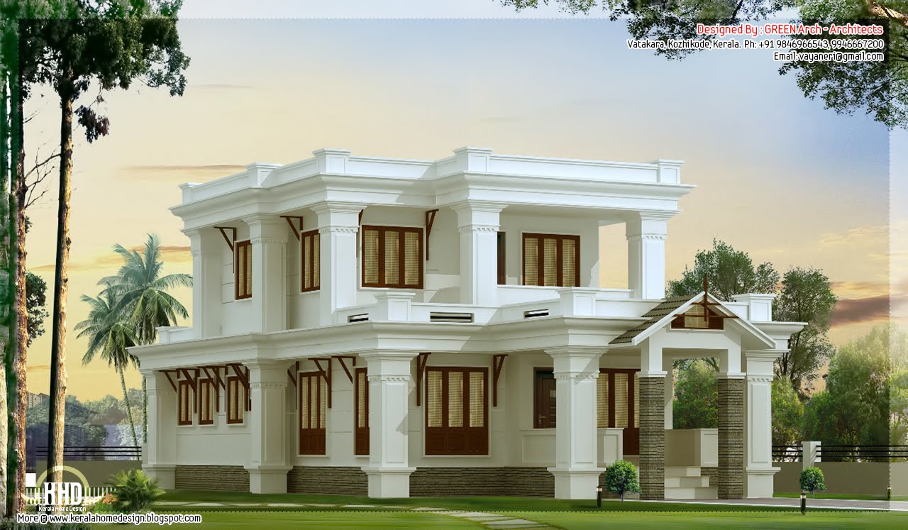 2300 sq.feet flat roof villa design KeRaLa HoMe