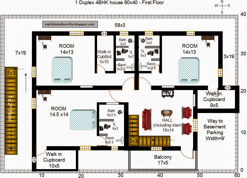 My Little Indian Villa 5 3 houses in 60x40 (South facing)