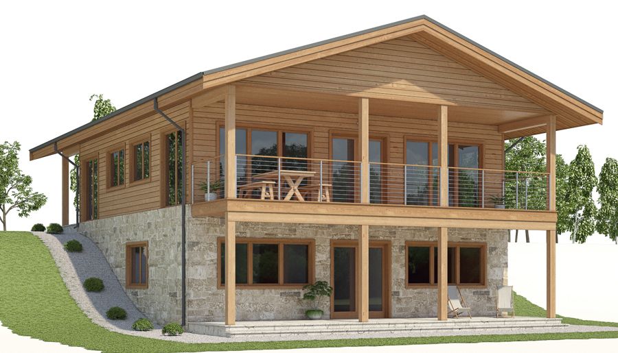 Sloping lot house plan, Basement house plans, Barn house plans