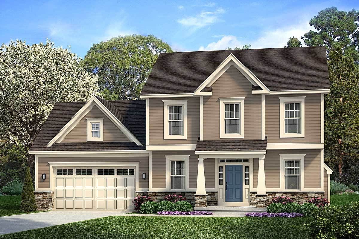 Plan 790054GLV TwoStory Colonial House Plan with SecondLevel Master