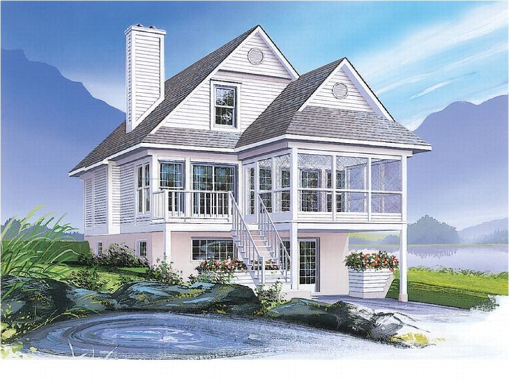 Lakefront Home Plans Narrow Lot