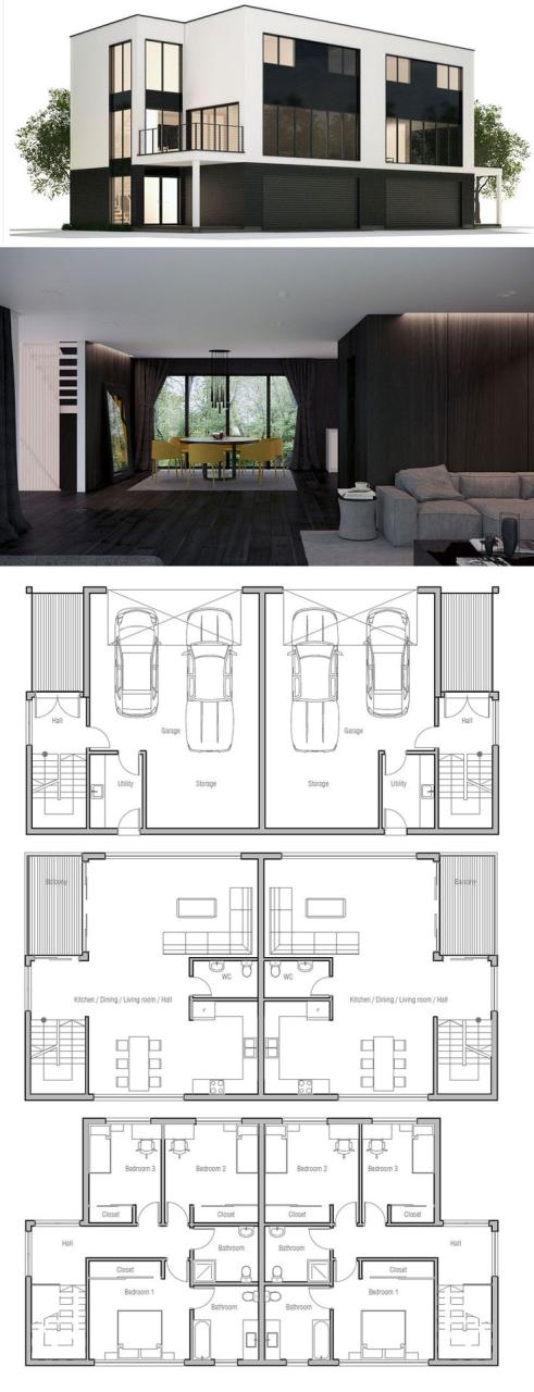 46 best Duplex House Plans images on Pinterest Duplex house plans