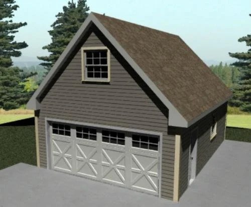 2car 2 Story Garage Building Plans Package 24x24 Etsy