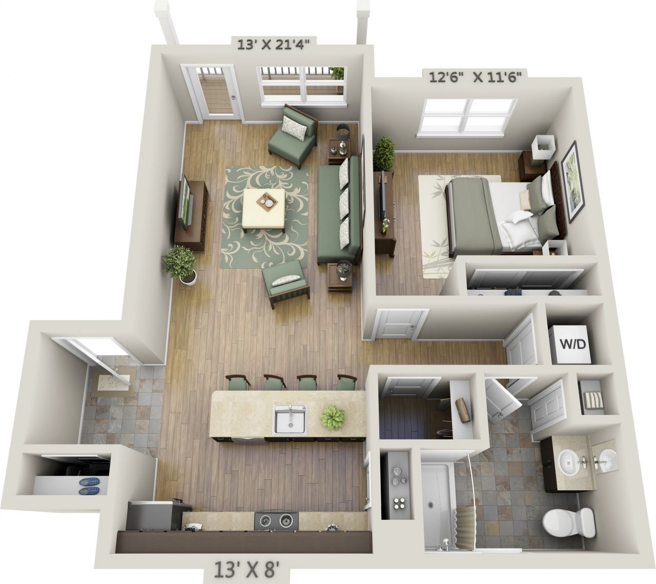 Average 1 Bedroom Apartment Square Footage Apartment plans, Apartment