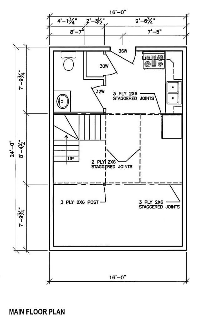 NS 16x24 Cabin Cabins and Floor Plans Pinterest