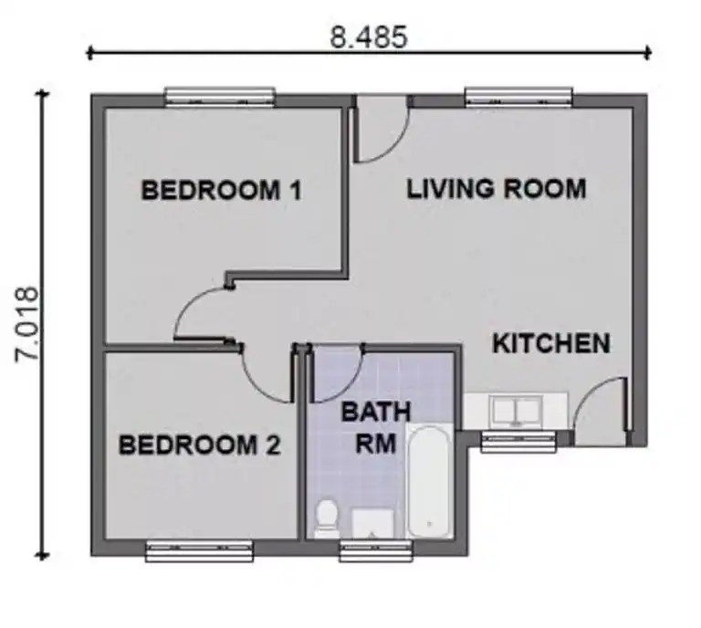 Simple two bedroom house plans in Kenya Tuko.co.ke
