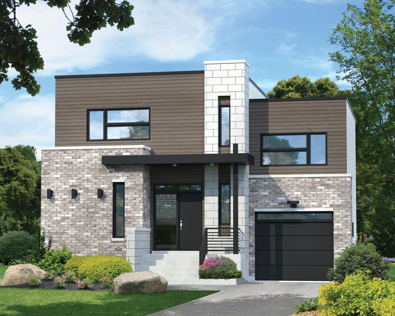 Plan 80831PM TwoStory Contemporary House Plan Modern style house